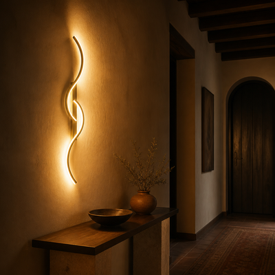 Minimalist Black LED Slim Linear Wall Sconce