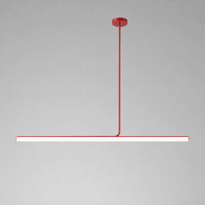 Minimalist Chrome LED Long Tube Pendant Light