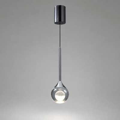 Minimalist Crystal LED Moon Pendant Light