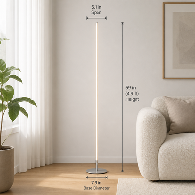 Minimalist Cylindrical LED Floor Lamp