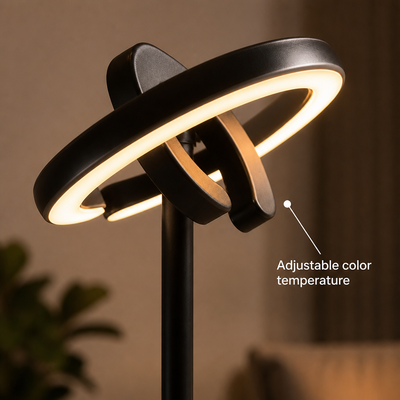 Minimalist Double-C LED Floor Lamp