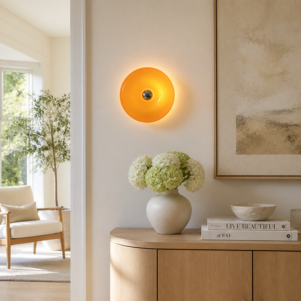 Minimalist Glass LED Donut Wall Sconce