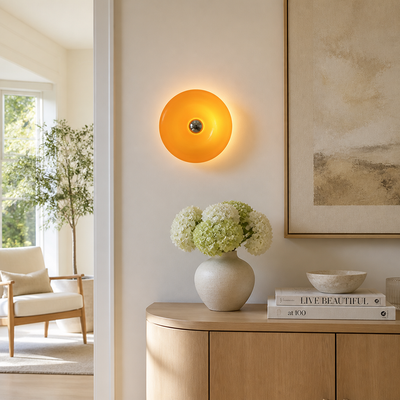 Minimalist Glass LED Donut Wall Sconce