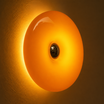 Minimalist Glass LED Donut Wall Sconce