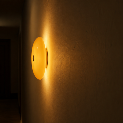 Minimalist Glass LED Donut Wall Sconce
