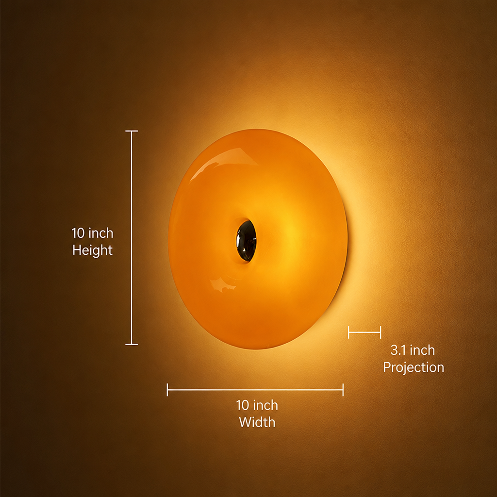Minimalist Glass LED Donut Wall Sconce