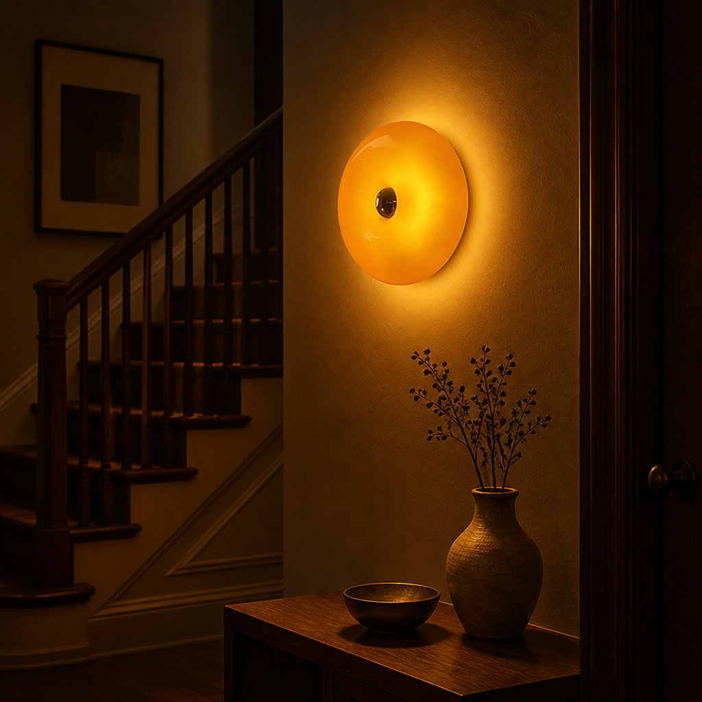 Minimalist Glass LED Donut Wall Sconce
