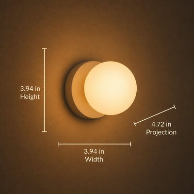 Minimalist Glass LED Wall Sconce