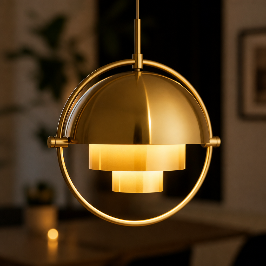 Minimalist Glass Rotating Globe Pendant Light
