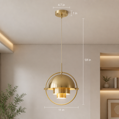 Minimalist Glass Rotating Globe Pendant Light