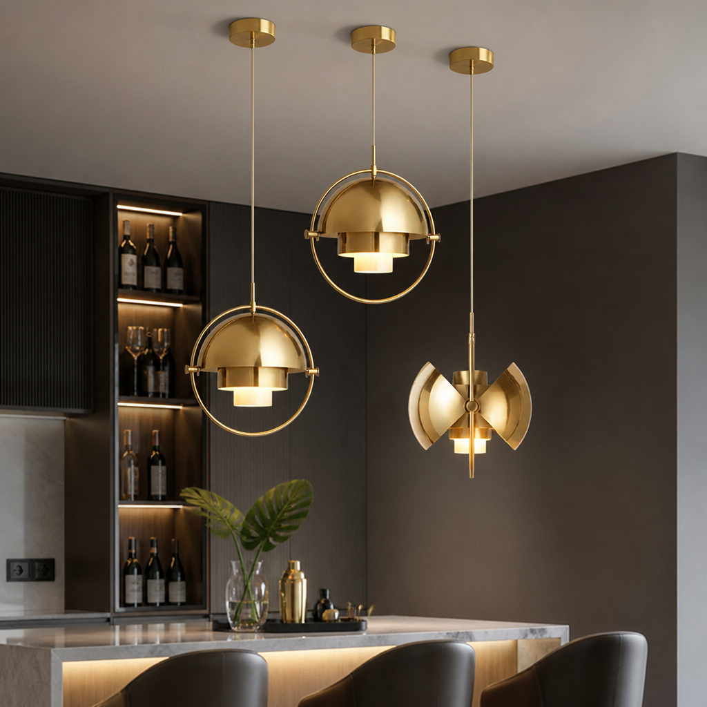 Minimalist Glass Rotating Globe Pendant Light