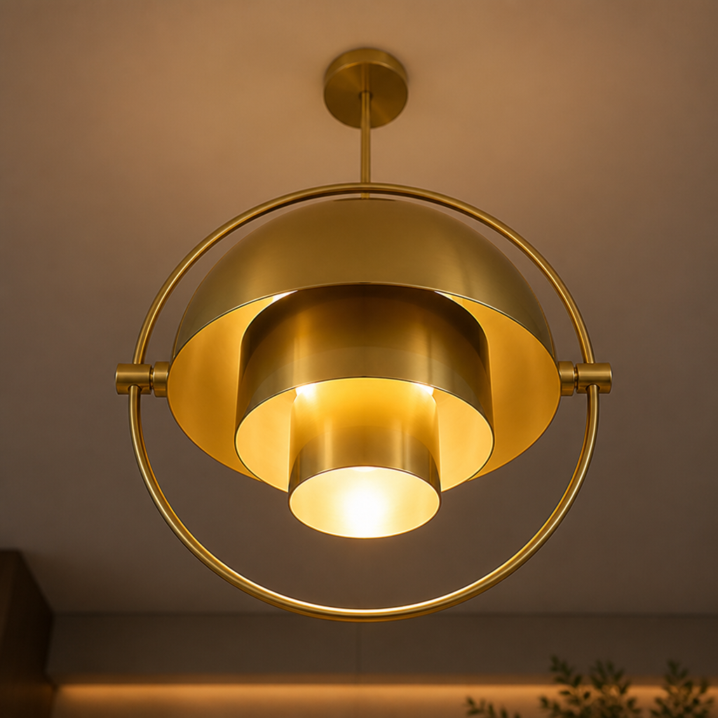 Minimalist Glass Rotating Globe Pendant Light