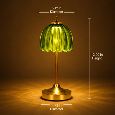 Minimalist Glazed Ceramic Mushroom Table Lamp