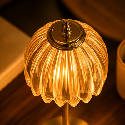 Minimalist Glazed Ceramic Mushroom Table Lamp