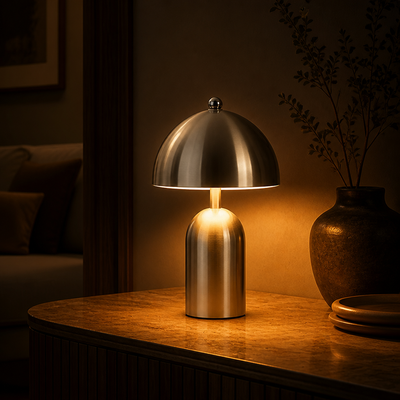 Minimalist Gold LED Adjustable Arm Desk Lamp