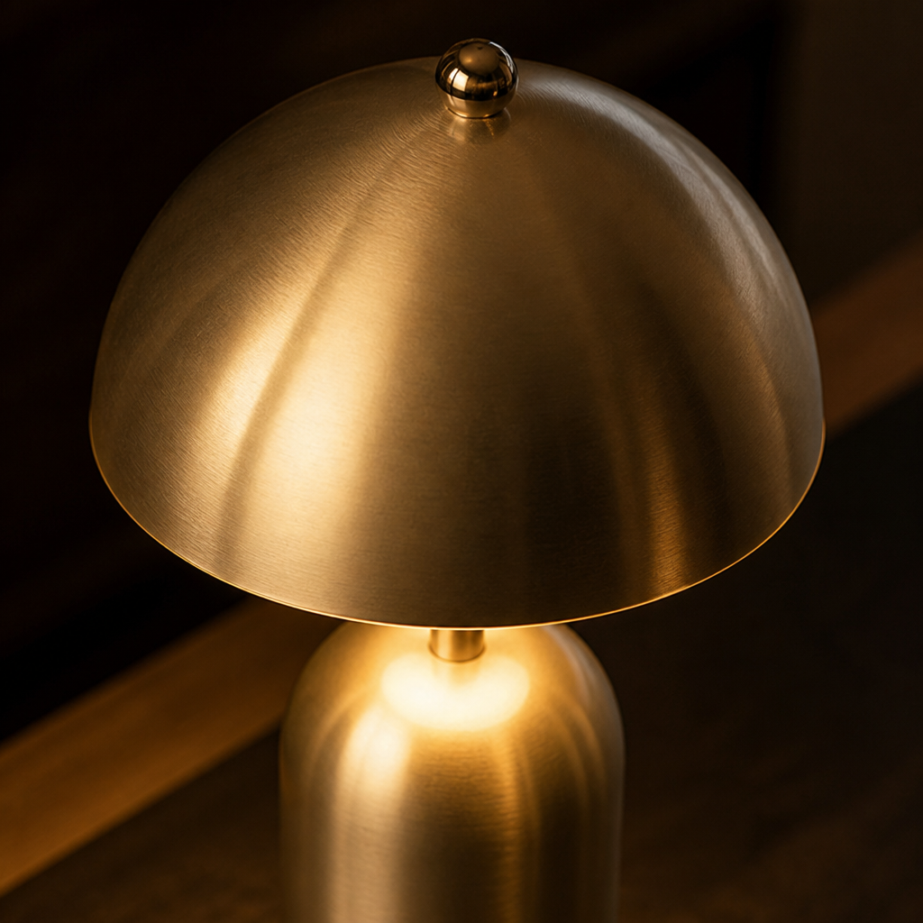 Minimalist Gold LED Adjustable Arm Desk Lamp