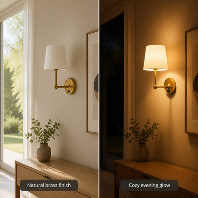 Minimalist Gold LED Wireless Wall Sconce