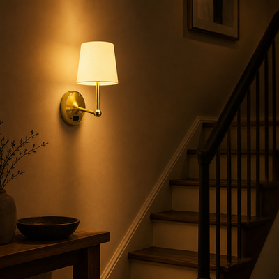 Minimalist Gold LED Wireless Wall Sconce