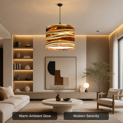 Minimalist Gold Ripple Ceiling Light