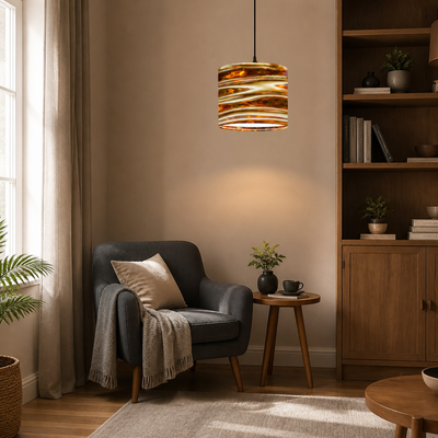 Minimalist Gold Ripple Ceiling Light