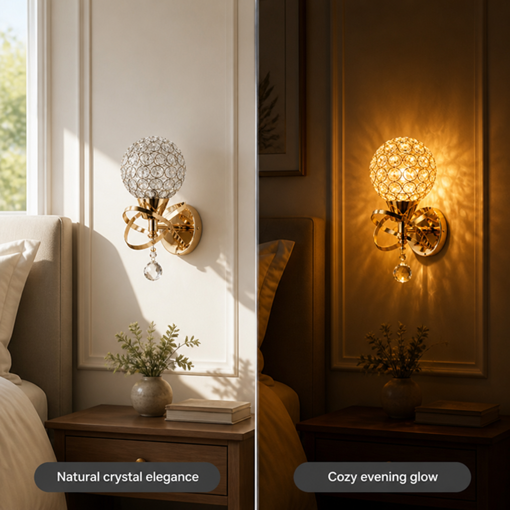 Minimalist Gold & Silver Wall Sconce