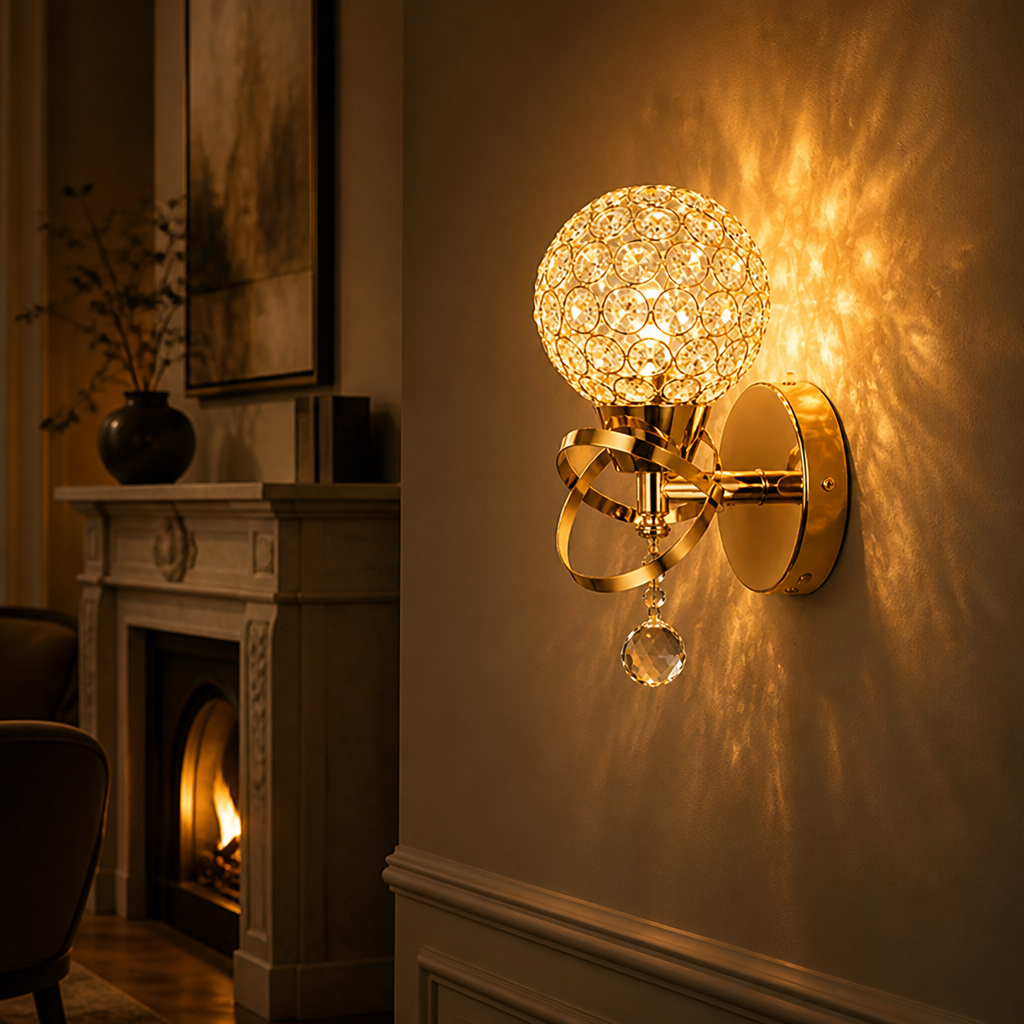 Minimalist Gold & Silver Wall Sconce