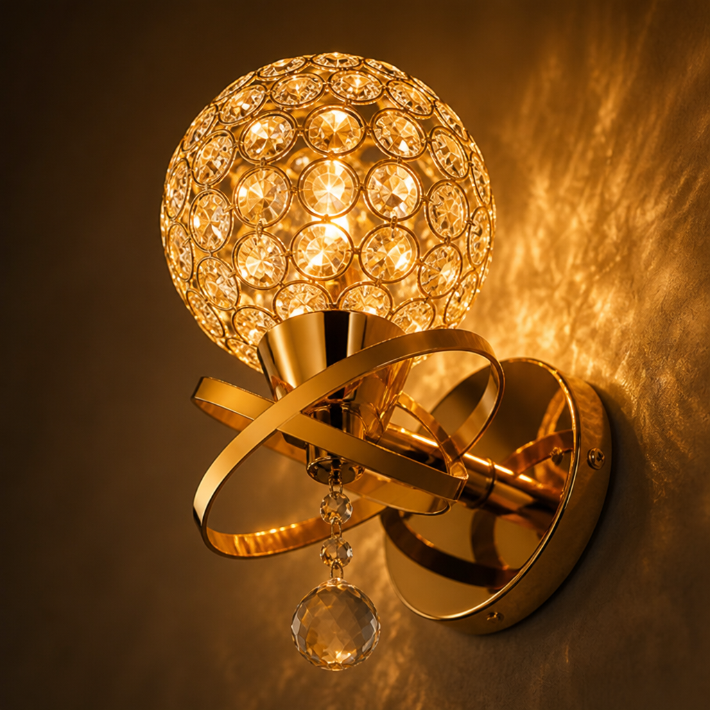 Minimalist Gold & Silver Wall Sconce