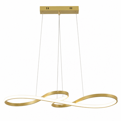 Minimalist Golden LED Musical Note Pendant Light