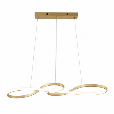 Minimalist Golden LED Musical Note Pendant Light