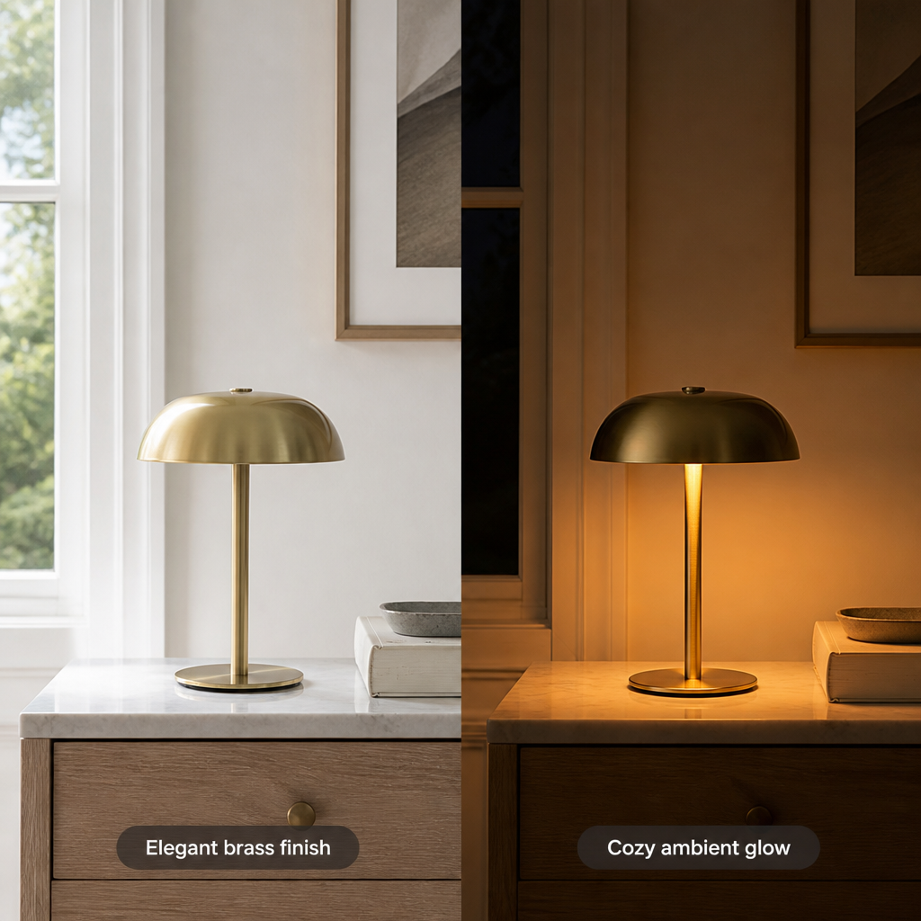 Minimalist Golden LED Touch Dimmer Desk Lamp