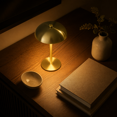 Minimalist Golden LED Touch Dimmer Desk Lamp
