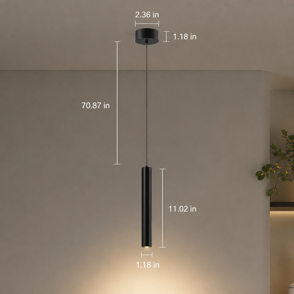 Minimalist Iron LED Spotlight Pendant Light