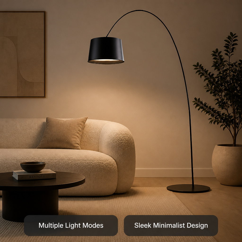 Minimalist LED Arc Floor Lamp