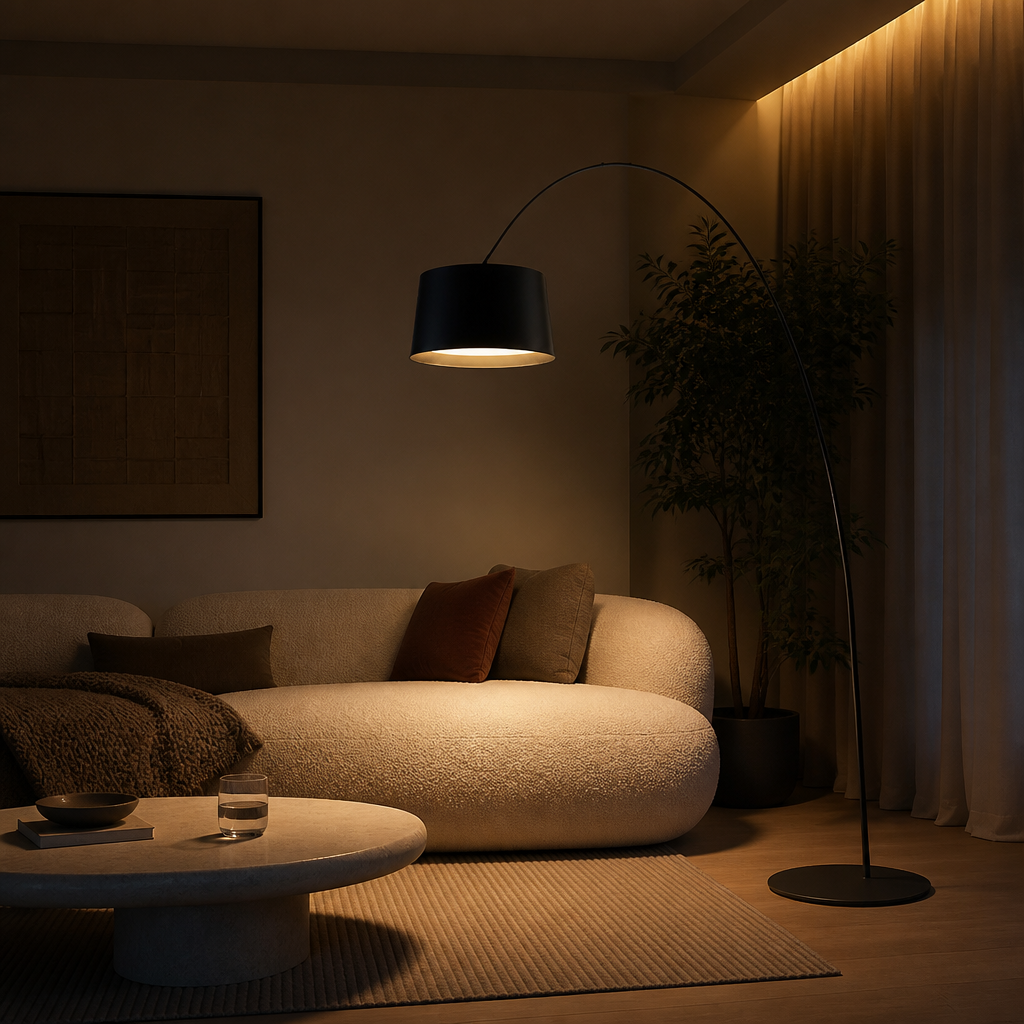 Minimalist LED Arc Floor Lamp