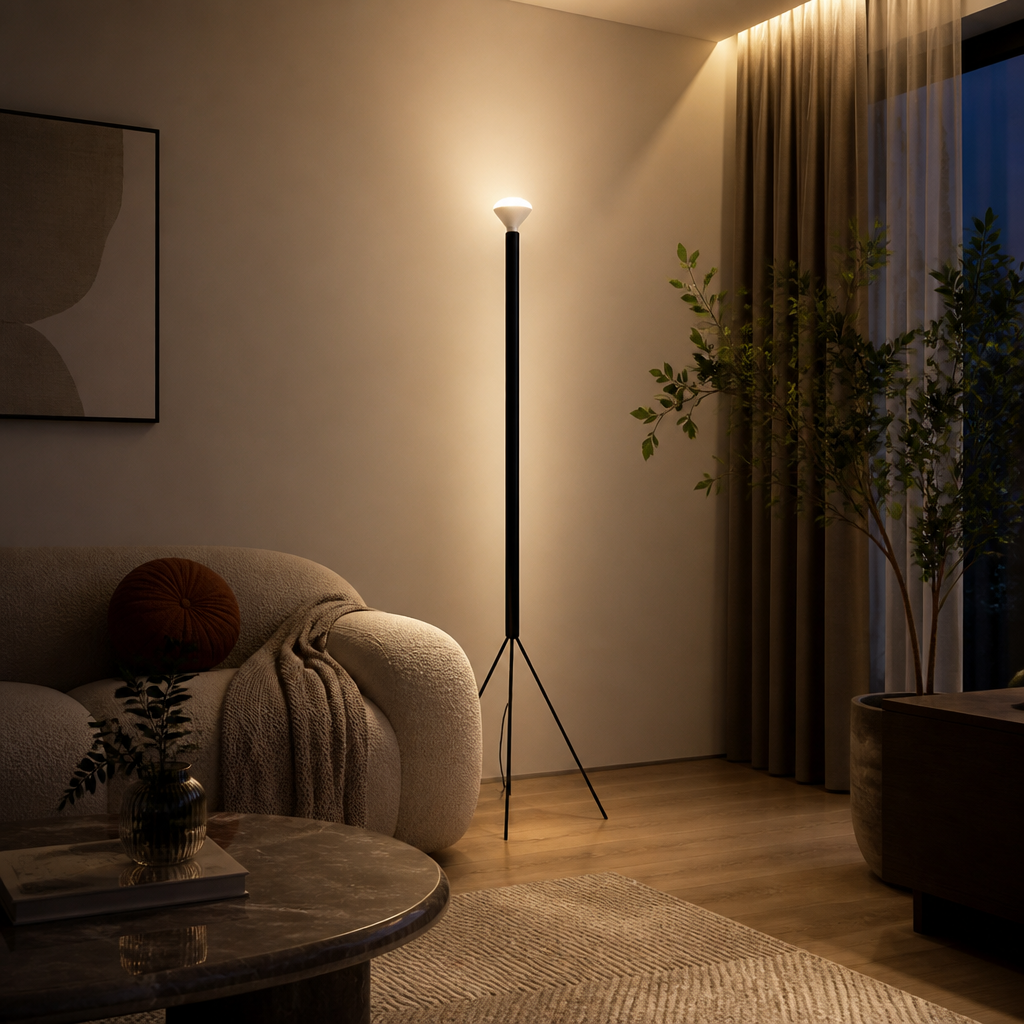 Minimalist LED Round Floor Lamp