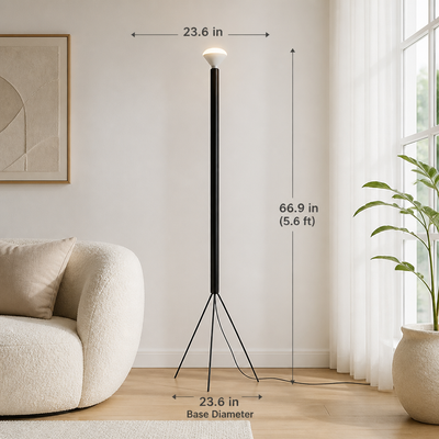 Minimalist LED Round Floor Lamp