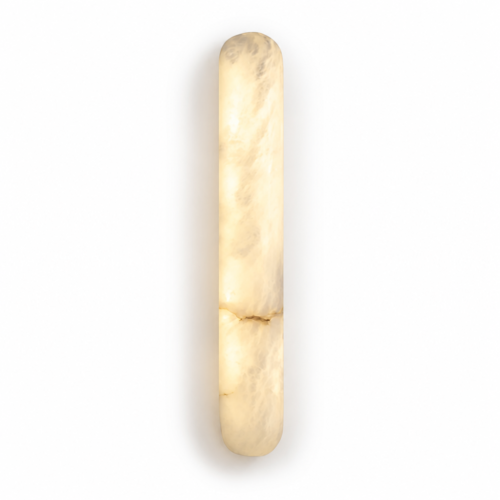 Minimalist Marble LED Long Oval Wall Sconce