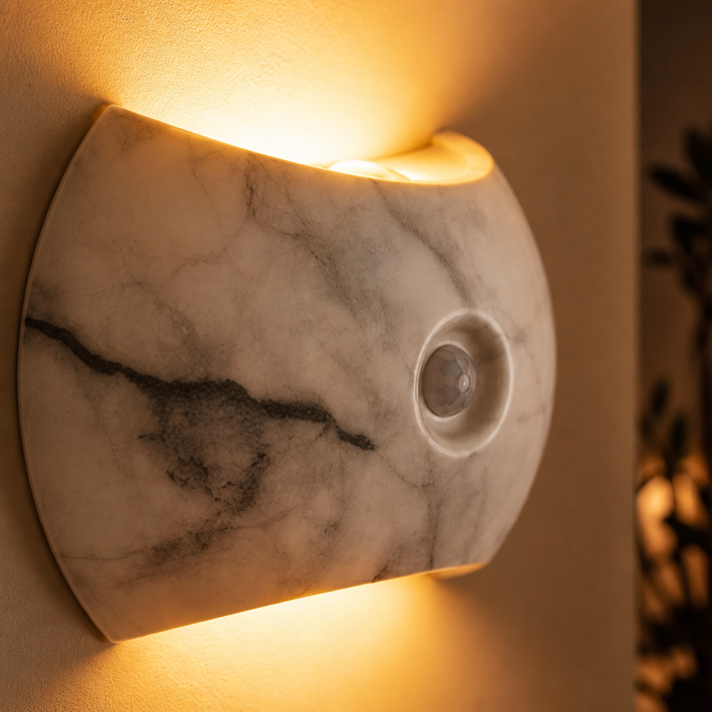 Minimalist Marble LED Magnetic Mount Wall Sconce