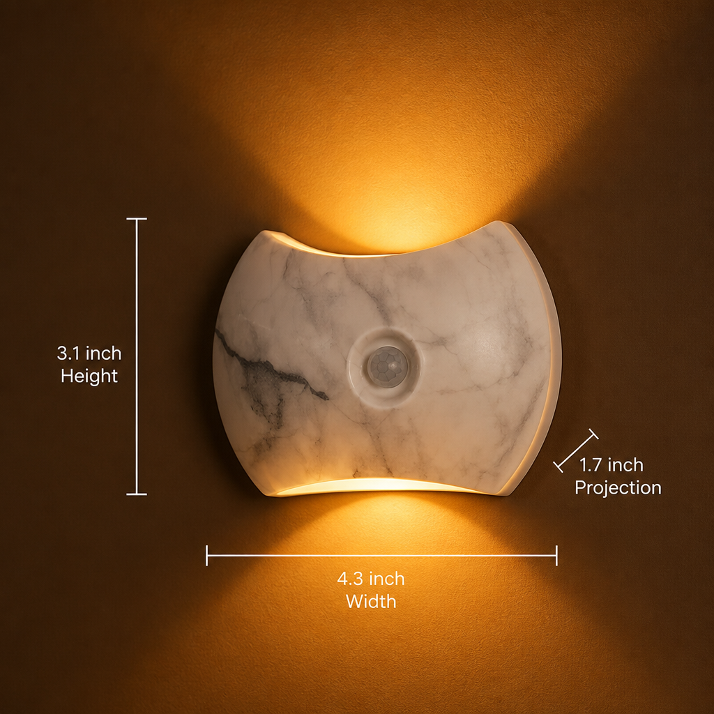 Minimalist Marble LED Magnetic Mount Wall Sconce