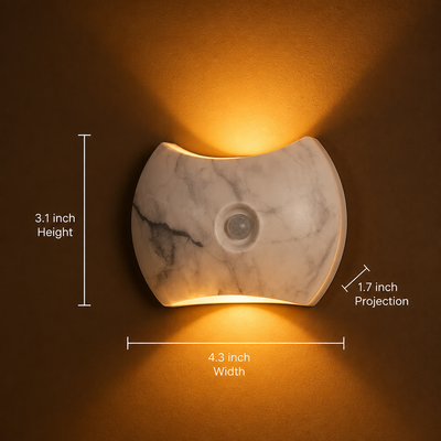 Minimalist Marble LED Magnetic Mount Wall Sconce