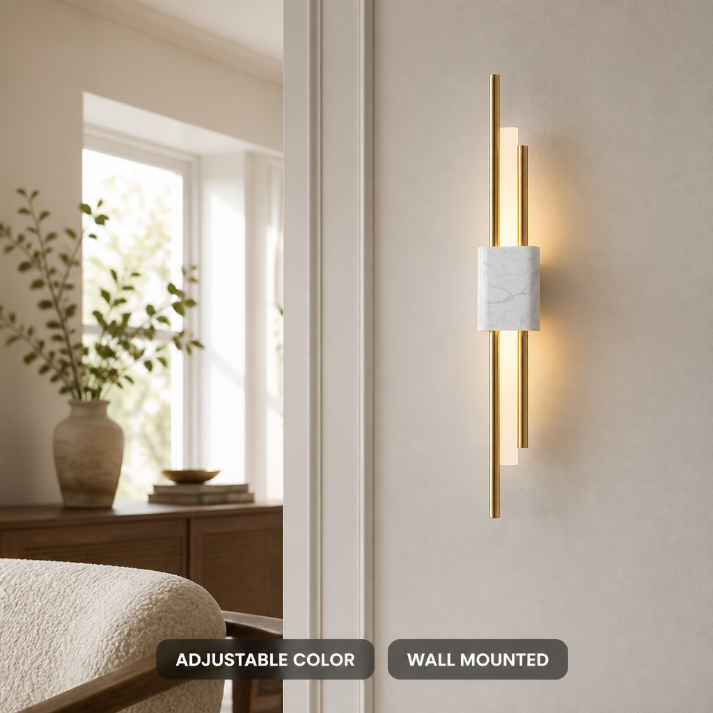 Minimalist Marble LED Wall Sconce