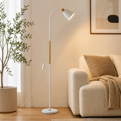 Minimalist Metal Adjustable Arm Floor Lamp