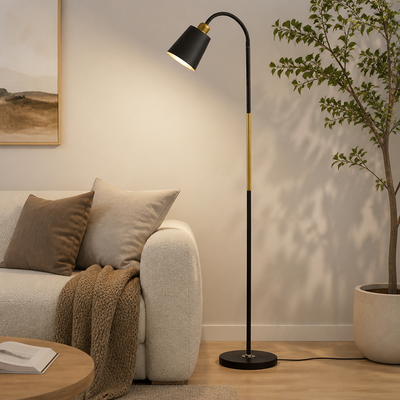 Minimalist Metal Adjustable Arm Floor Lamp