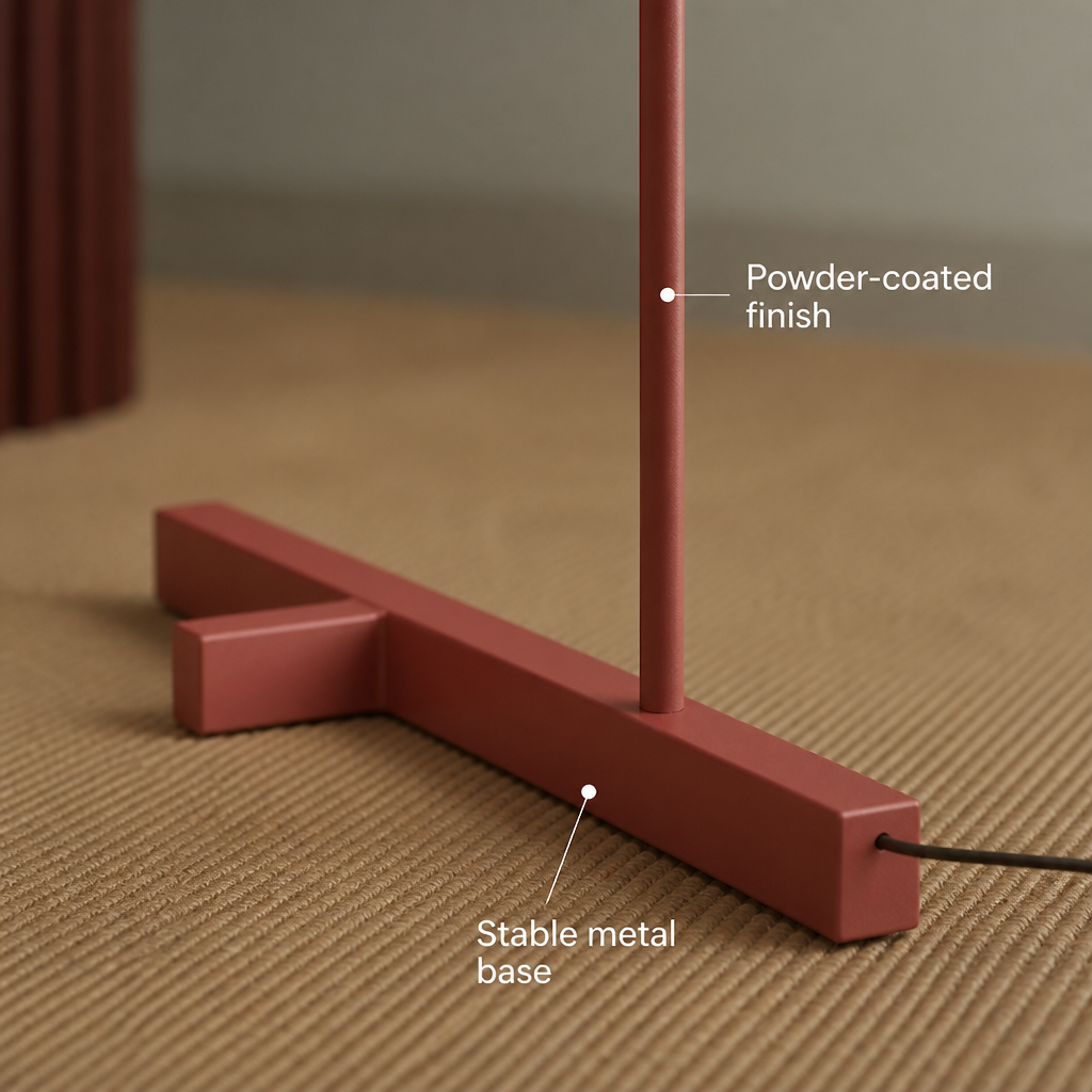 Minimalist Metal & Fabric LED Floor Lamp