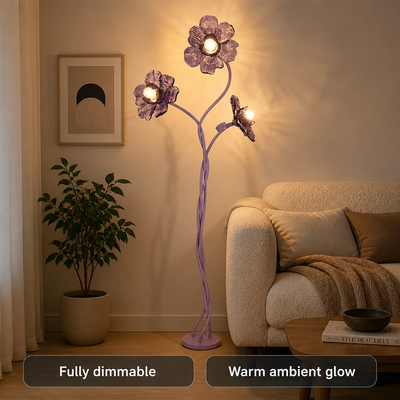 Minimalist Metal Flower-Shaped Floor Lamp