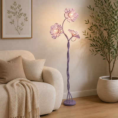 Minimalist Metal Flower-Shaped Floor Lamp