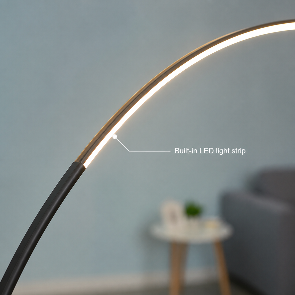 Minimalist Metal LED Arc Floor Lamp