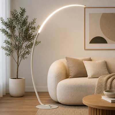 Minimalist Metal LED Arc Floor Lamp