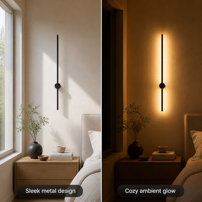 Minimalist Metal LED Linear Wall Sconce