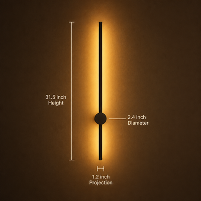 Minimalist Metal LED Linear Wall Sconce